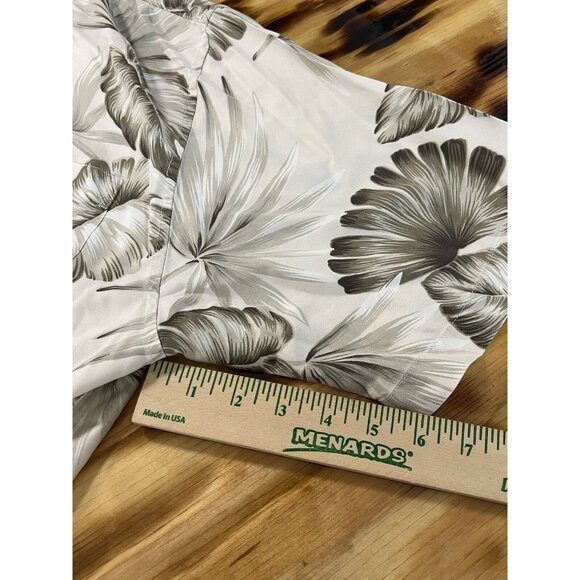 Hilo Hattie Hawaiian Shirt Mens Size M Leaf Palm Short Sleeve Button Up Silk - Picture 12 of 12